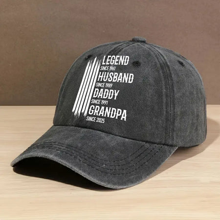 The Original Legend - Personalized Custom Vintage Washed Denim Cap 819 reviews