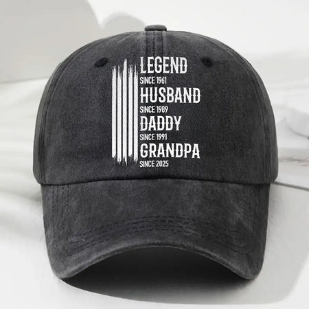 The Original Legend - Personalized Custom Vintage Washed Denim Cap 819 reviews
