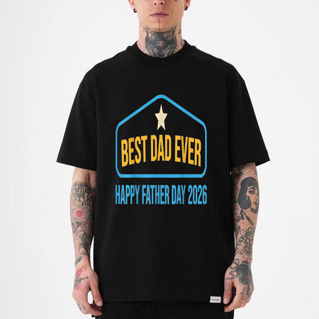 Best Dad Ever T-Shirt, Retro Badge Design, Happy Father's Day 2026