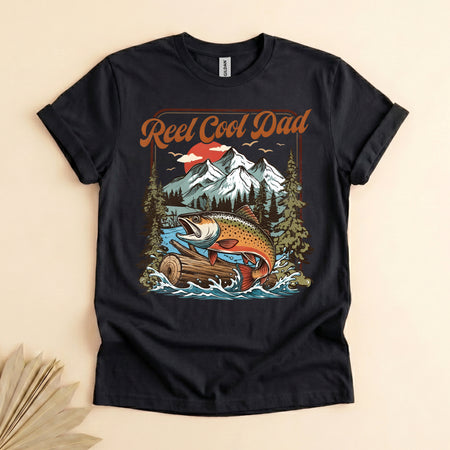 Reel Cool Dad Fishing Shirt, Funny Father's Day Tee for Him