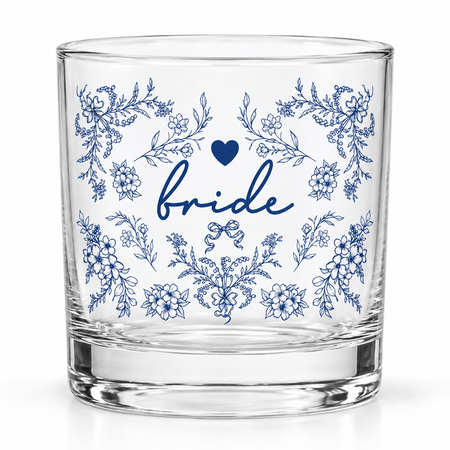 Something Blue Bride Bridesmaid Maid Of Honor Whiskey Glass