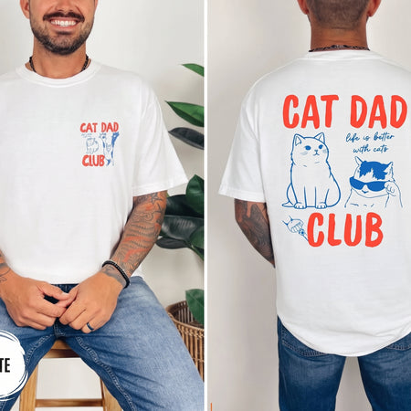 Cat Dad Club Shirt, Funny Cat Lover Tee, Gift for Cat Dad