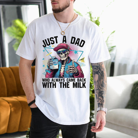 Funny Dad Milk Shirt, Skeleton Cool Dad Tee, Father's Day Gift