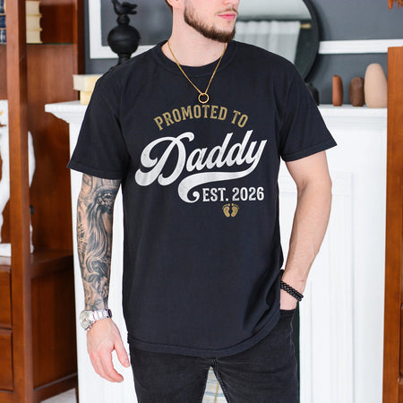 Promoted to Daddy Est 2026 Shirt, New Dad Gift Tee