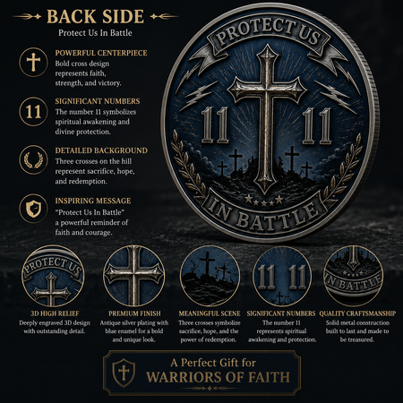 Saint Michael Archangel Challenge Coin, Defender of the Faith