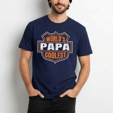 World's Coolest Papa Shirt, Funny Father's Day Tee for Dads