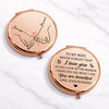 Beauty Reflected Through Love - Personalized Custom Compact Mirror