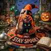 Personalized Black Cat Witch Hat, Custom Name Halloween Gift