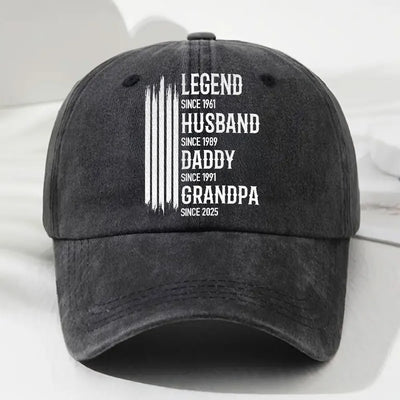 The Original Legend - Personalized Custom Vintage Washed Denim Cap  819 reviews
