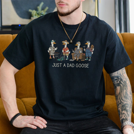 Dad Fathers Day Gifts, Funny Goose Tee for the Grilling Lawn-Mowing Dad