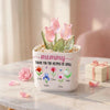 Thank You For Helping Me Grow - Personalized Custom Glass Everlasting Tulips