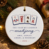 Personalized Mahjong Christmas Ornament, Custom Name Keepsake 2026