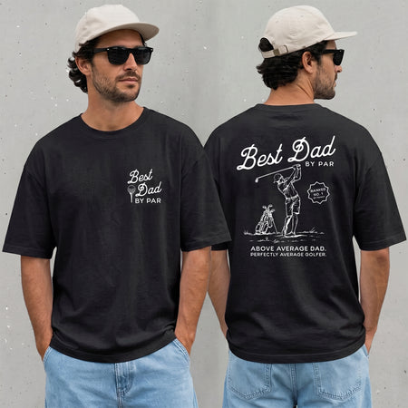Best Dad By Par Golf Shirt, Funny Father's Day Tee for Golfers