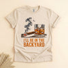 Backyard Cigar and Whiskey T-Shirt, Funny Bourbon Lover Tee