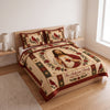 Personalized Jesus Sacred Heart Quilt, Custom Family Name Christmas Bedding