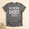 Dad Fathers Day Gifts, Funny Daddy Belongs to Kids Names Tee
