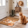 Personalized Pet Portrait Doormat, Custom Dog Name, Funny Hello Mat