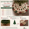 Woodland Christmas Tree Skirt, Quilted Forest Deer Scene