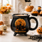 Personalized Halloween Cauldron Mug, Custom Name Black Cat Gift