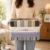 Personalized Birth Month Flower Book Basket, Custom Name Gift for Her