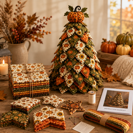 Thanksgiving Quilted Tree Sewing Kit, Autumn Table Decor