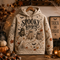 Spooky Season Quilted Hoodie, Ghost Print Halloween Sweatshirt