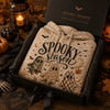 Spooky Season Quilted Hoodie, Ghost Print Halloween Sweatshirt