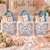 Bride Tribe Floral Heart Bridal Party Gift Canvas Tote Bag
