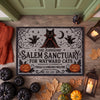 Personalized Halloween Doormat, Custom Name Salem Cat Sanctuary