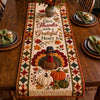 Thanksgiving Quilted Table Runner, Grateful Heart Turkey Harvest Decor