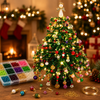 DIY Crystal Bead Christmas Tree Kit, Sparkling Desk Decoration