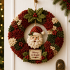 Christmas Wreath DIY Craft Kit, Beginner No-Sew Poke Art Set