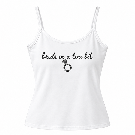 Bride In A Tini Bit Bachelorette Squad Embroidered Women's Tank Top