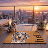 Personalized Pet Portrait Doormat, Custom Dog Name, Funny Hello Mat