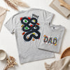 Dad Race Track T-Shirt, Fun Car Playmat Back Print Tee
