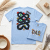 Dad Race Track T-Shirt, Fun Car Playmat Back Print Tee