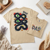 Dad Race Track T-Shirt, Fun Car Playmat Back Print Tee