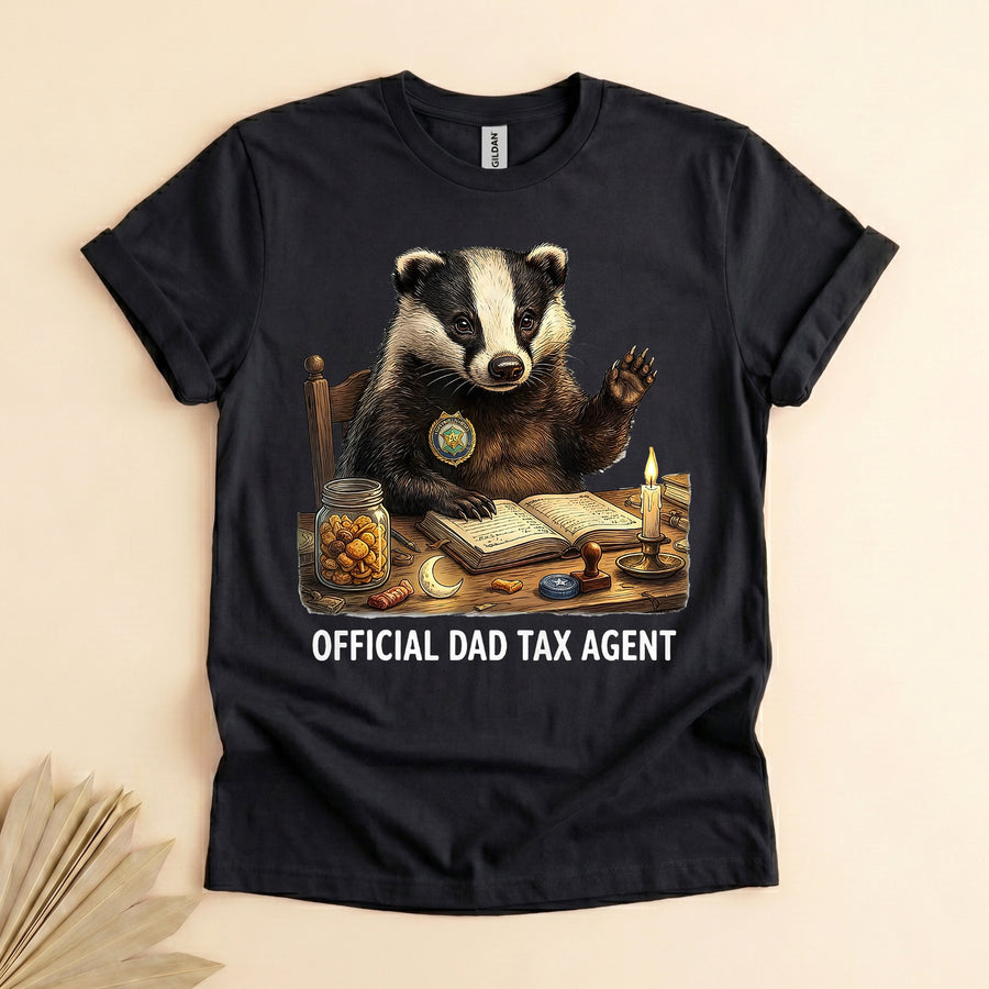 Dad Tax Agent T-Shirt, Funny Badger Tee, Father's Day Gift