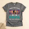 Dad and Papa Shirt, Retro Sunset Silhouette, Father's Day Tee