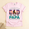 Dad and Papa Shirt, Retro Sunset Silhouette, Father's Day Tee