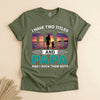 Dad and Papa Shirt, Retro Sunset Silhouette, Father's Day Tee