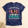 Dad and Papa Shirt, Retro Sunset Silhouette, Father's Day Tee