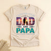 Dad and Papa Shirt, Retro Sunset Silhouette, Father's Day Tee