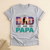 Dad and Papa Shirt, Retro Sunset Silhouette, Father's Day Tee