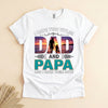 Dad and Papa Shirt, Retro Sunset Silhouette, Father's Day Tee