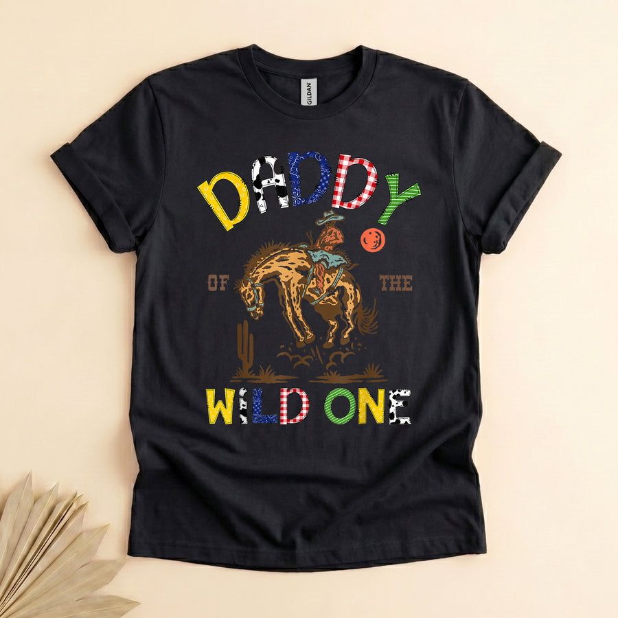 Daddy of the Wild One Shirt, Rodeo Birthday Tee for Dad