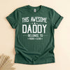 Dad Fathers Day Gifts, Funny Daddy Belongs to Kids Names Tee