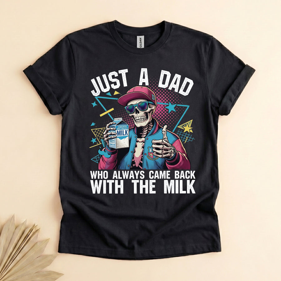 Funny Dad Milk Shirt, Skeleton Cool Dad Tee, Father's Day Gift