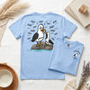 Personalized Tired Dad Seagull T-Shirt, Custom Kids Name Tee