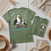Personalized Tired Dad Seagull T-Shirt, Custom Kids Name Tee